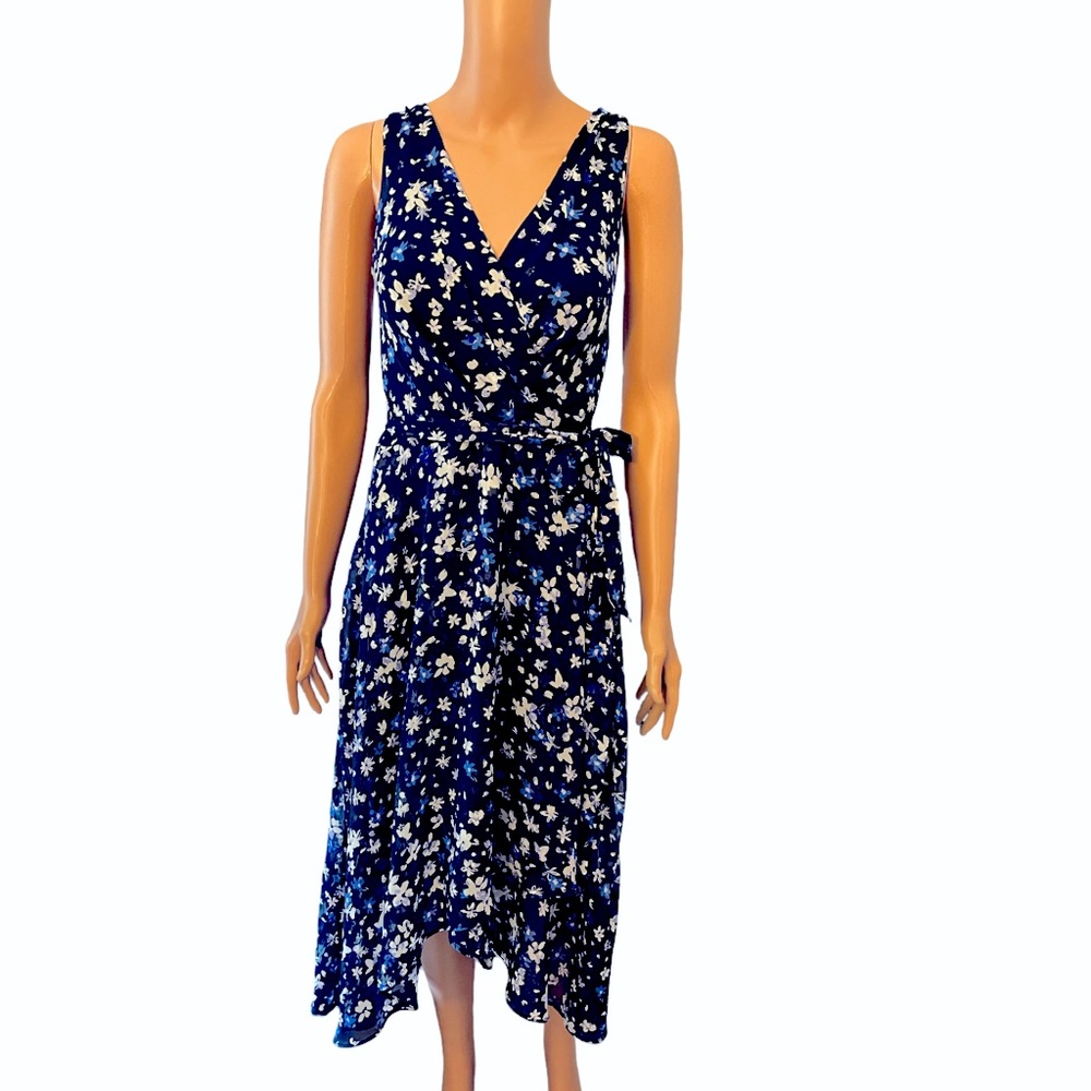 Pretty faux wrap dress by DKNY.